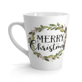 Merry Christmas Wreath Christmas Print Latte Coffee Mug