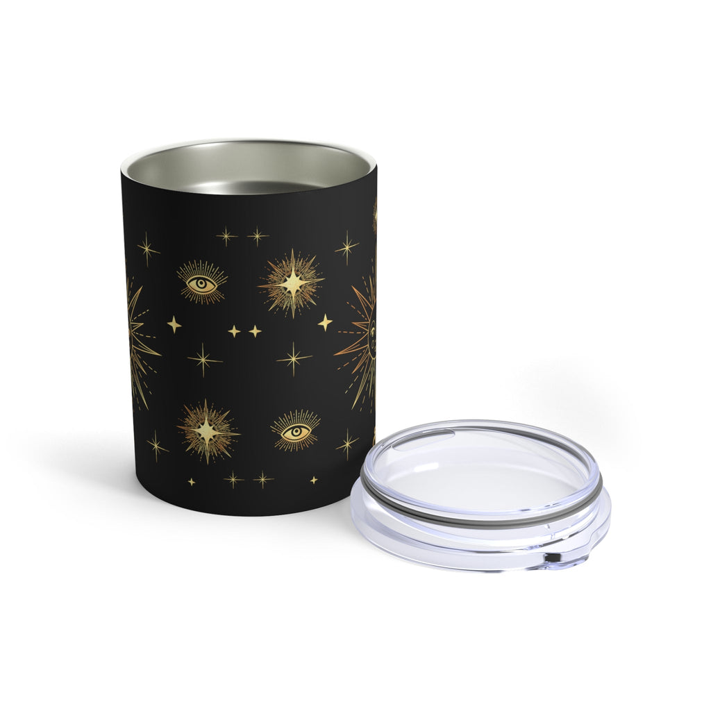 Celestial Gold Sun Stars Stainless Steel Tumbler 10oz
