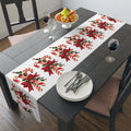 Retro Candy Canes Table Runner Home Decor Polyester Fabric Cloth Linens Unique Cozy Cute Dining Kitchen Decoration