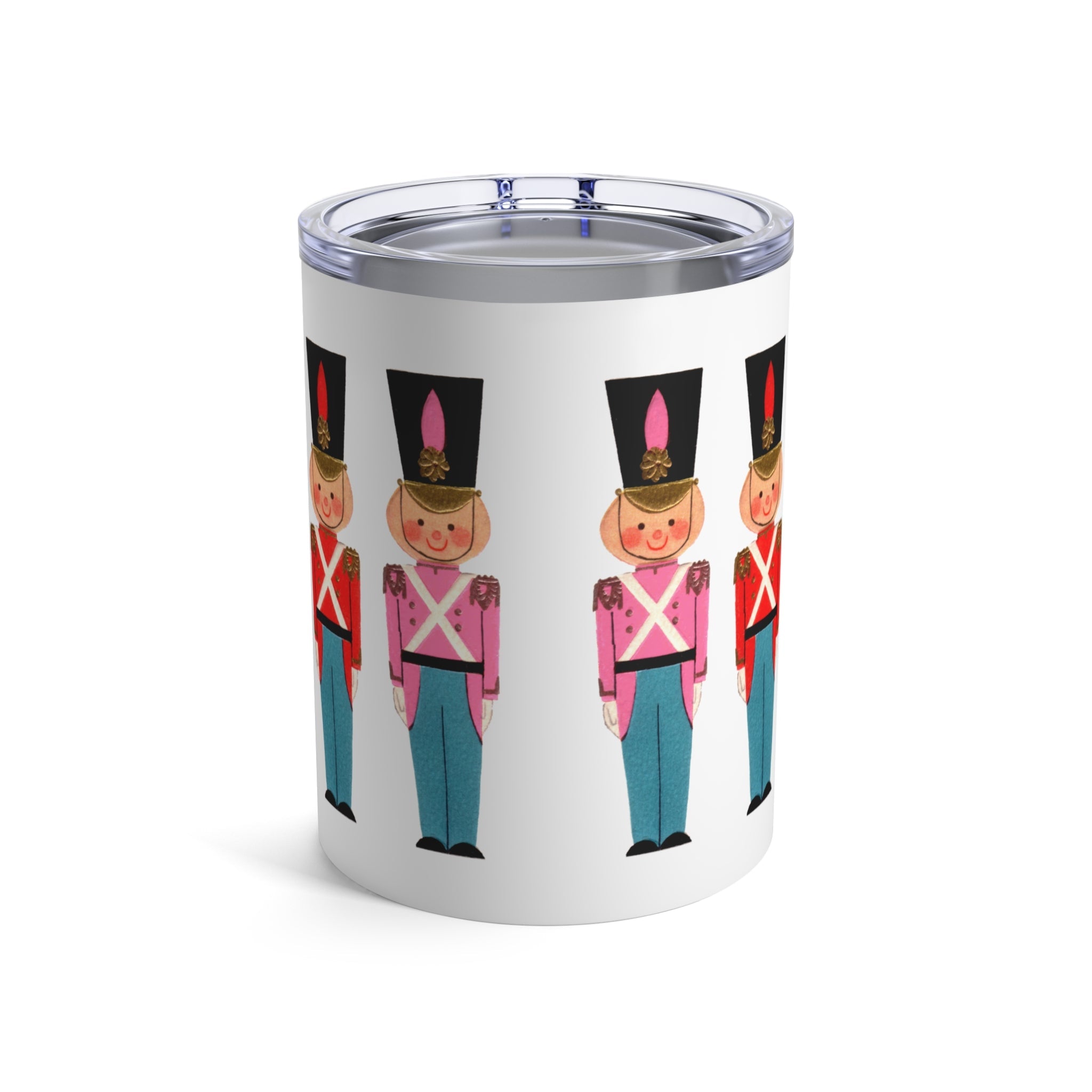 Christmas Toy Soldiers Retro Mid Century Christmas Print Stainless Steel Tumbler 10oz