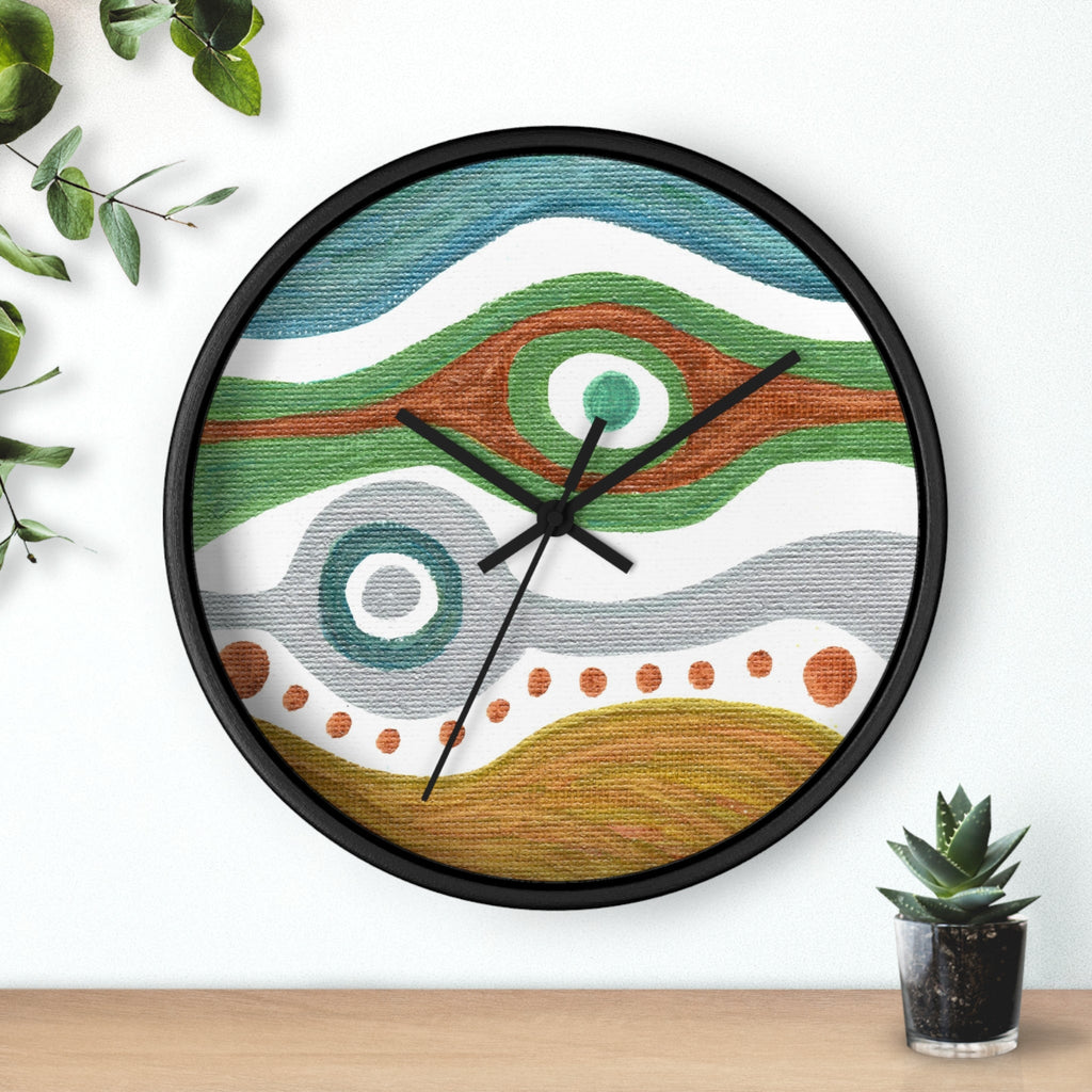 Mangro Protection Caden Caraco Black Silent Wooden Wall Clock