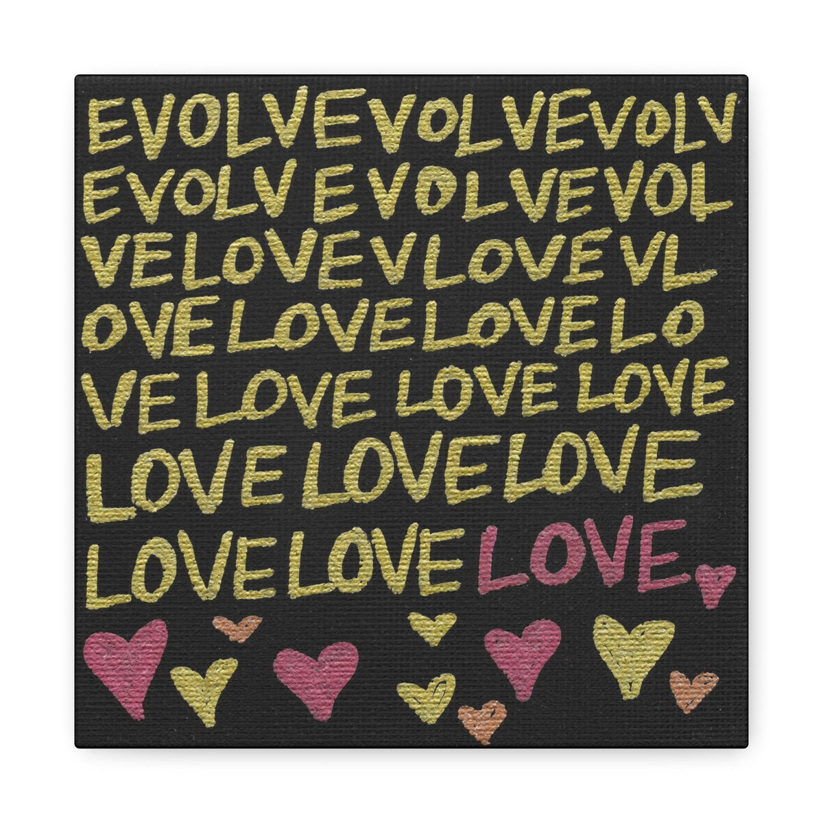 Evolveevlovelove Gold Caden Caraco Canvas Gallery Wrap - Evolve Into Love Collection