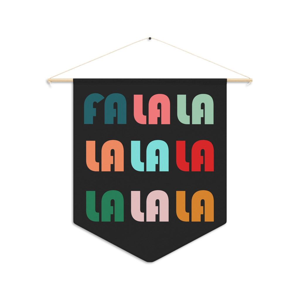 Fa La La La Christmas Print Wall Hanging Banner Flag