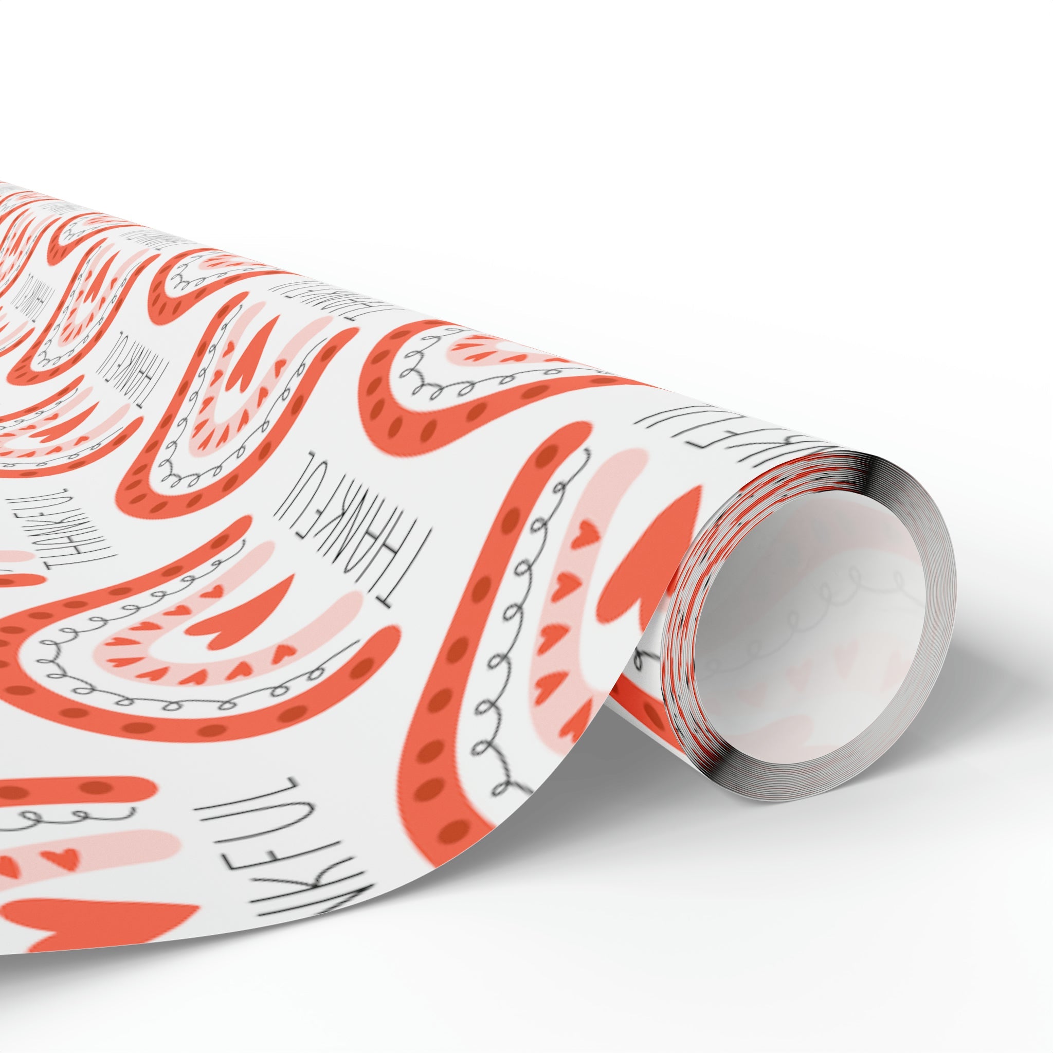 Thankful Boho Rainbow Friendsgiving Thanksgiving Thank You Print Holiday Gift Wrap Paper - Glossy Or Matte