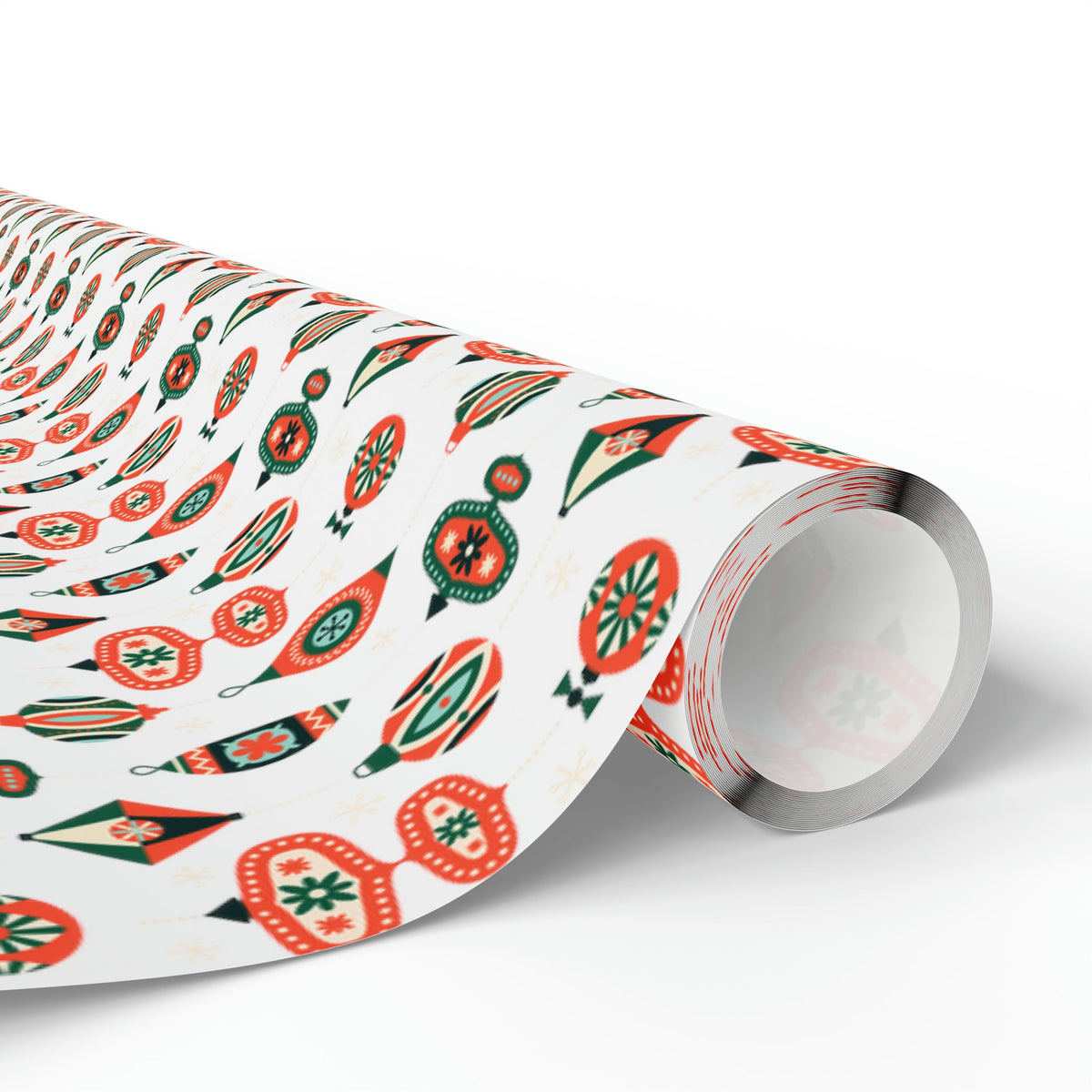 Atomic Retro Christmas Ornaments Atomic Retro Style Christmas Holiday Gift Wrap Paper - Glossy Or Matte