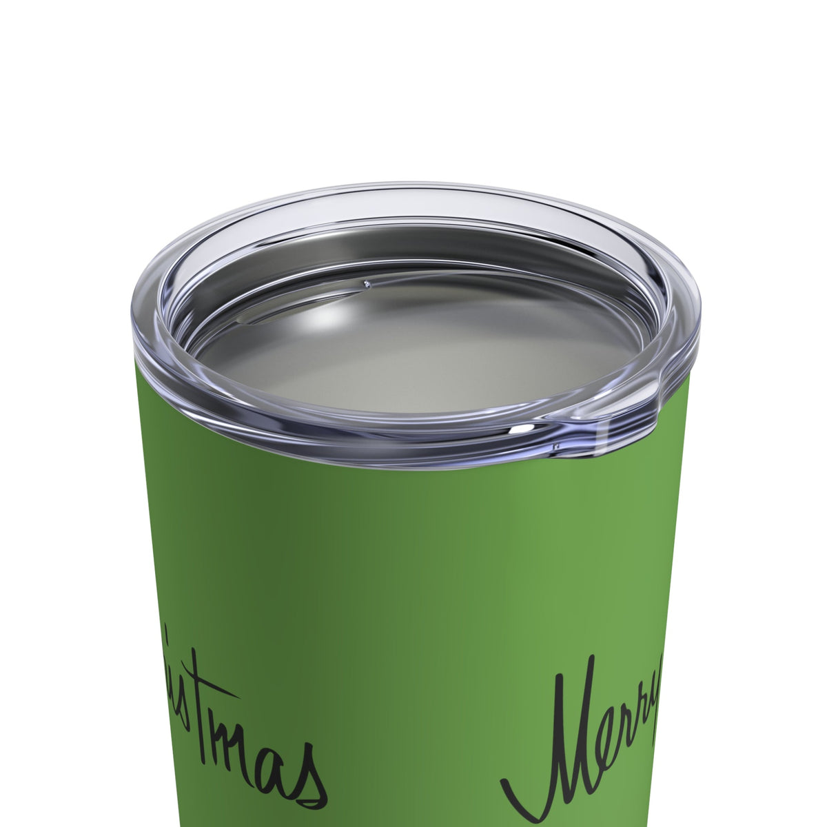 Merry Christmas Green Mid Century Retro Christmas Stainless Steel Tumbler 10oz