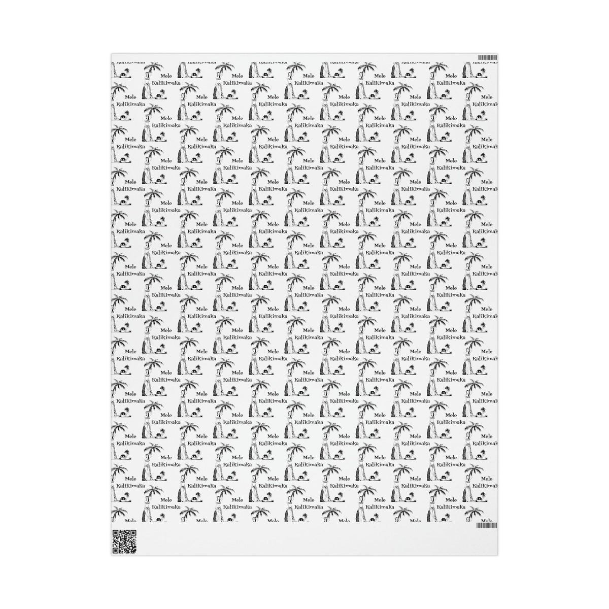 Mele Kalikimaka Hawaiian Girl Atomic Mid Century Retro Christmas Style Holiday Gift Wrap Paper - Glossy Or Matte