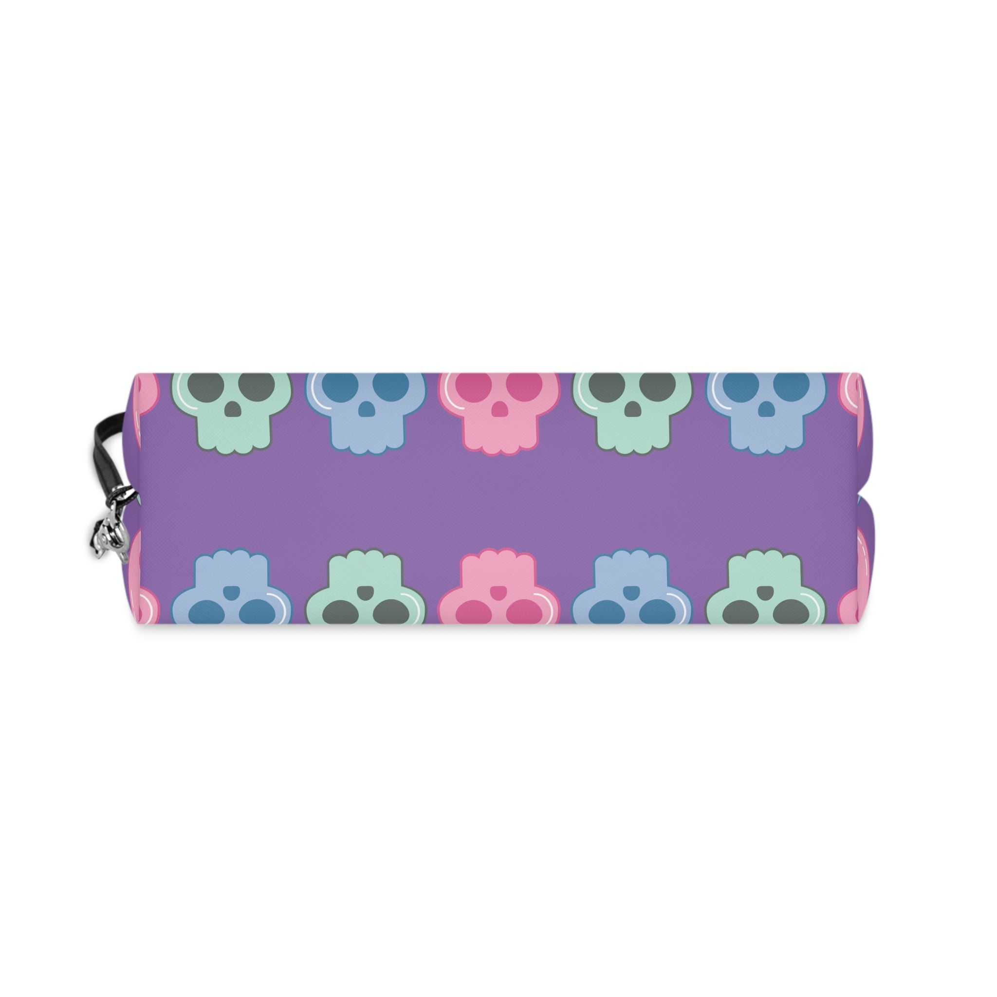 Pastel Skulls Purple Halloween Travel Cosmetic Makeup Bag
