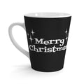 Merry Christmas Black And White Atomic Mid Century Retro Style Latte Mug