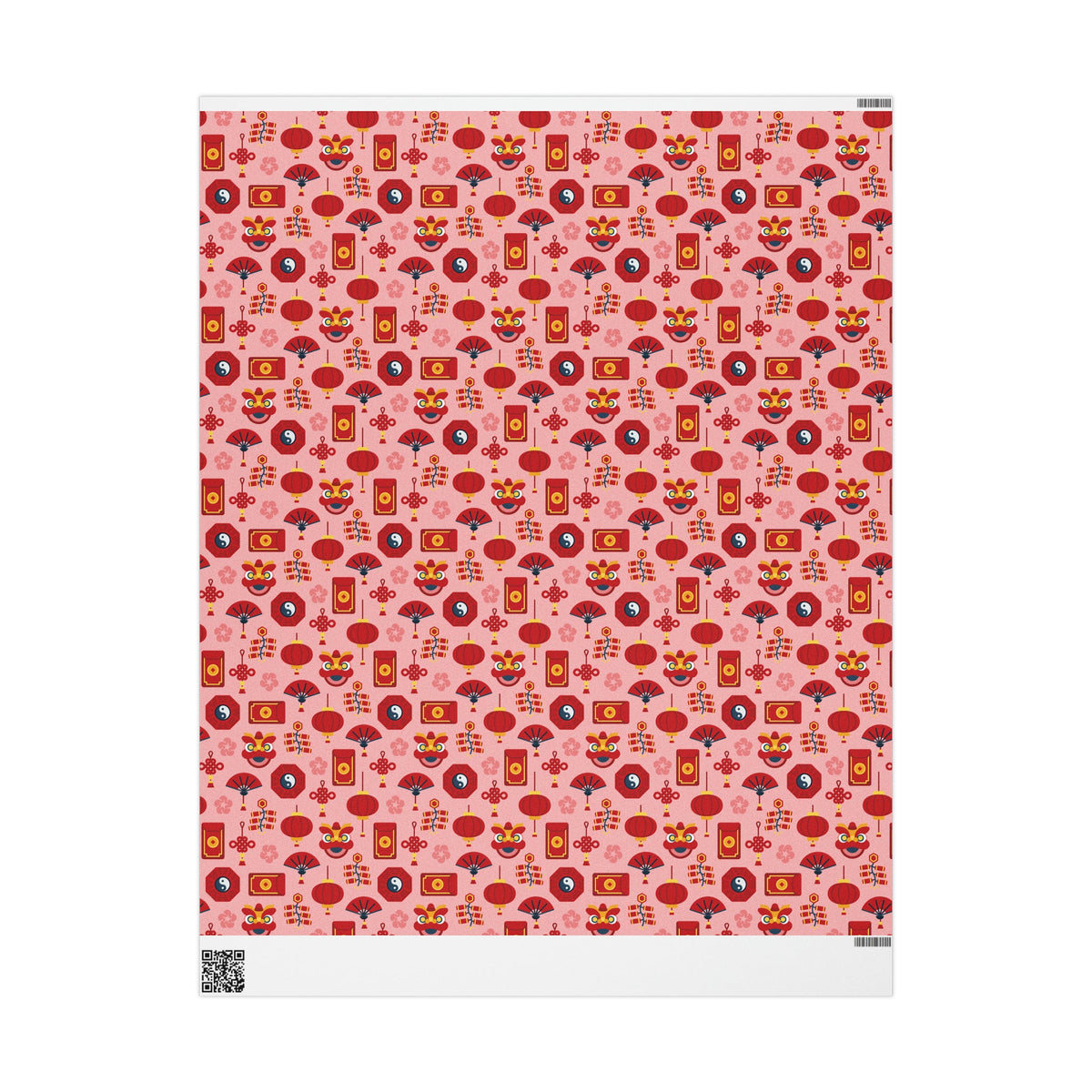 Lunar New Year Of The Dragon Spring Festival Holiday Gift Wrap Paper - Glossy Or Matte