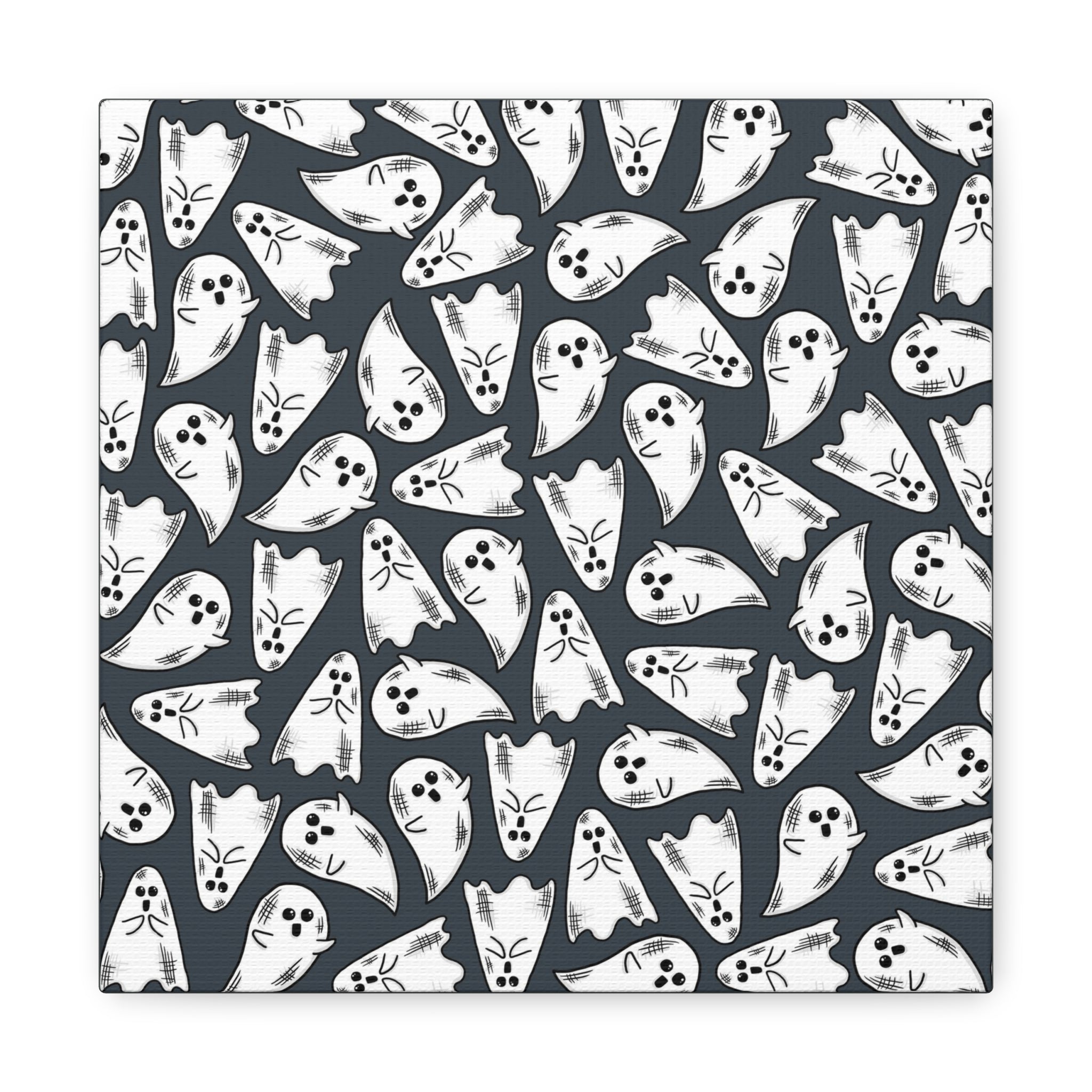 Cute Halloween Ghosts Print Canvas Gallery Wrap