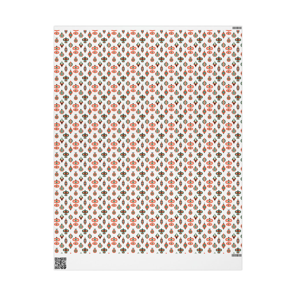 Atomic Retro Christmas Ornaments Atomic Retro Style Christmas Holiday Gift Wrap Paper - Glossy Or Matte
