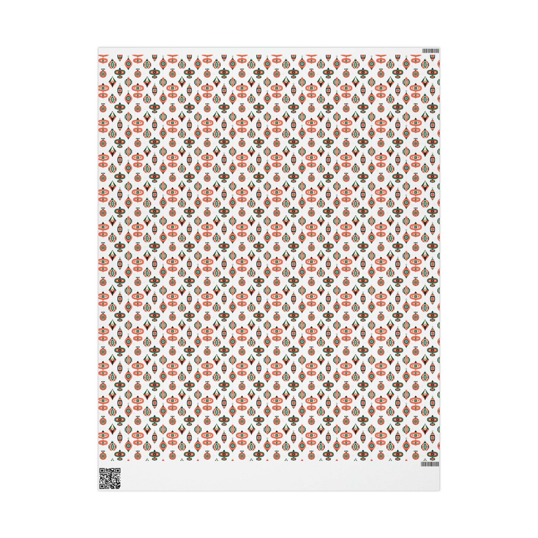 Atomic Retro Christmas Ornaments Atomic Retro Style Christmas Holiday Gift Wrap Paper - Glossy Or Matte