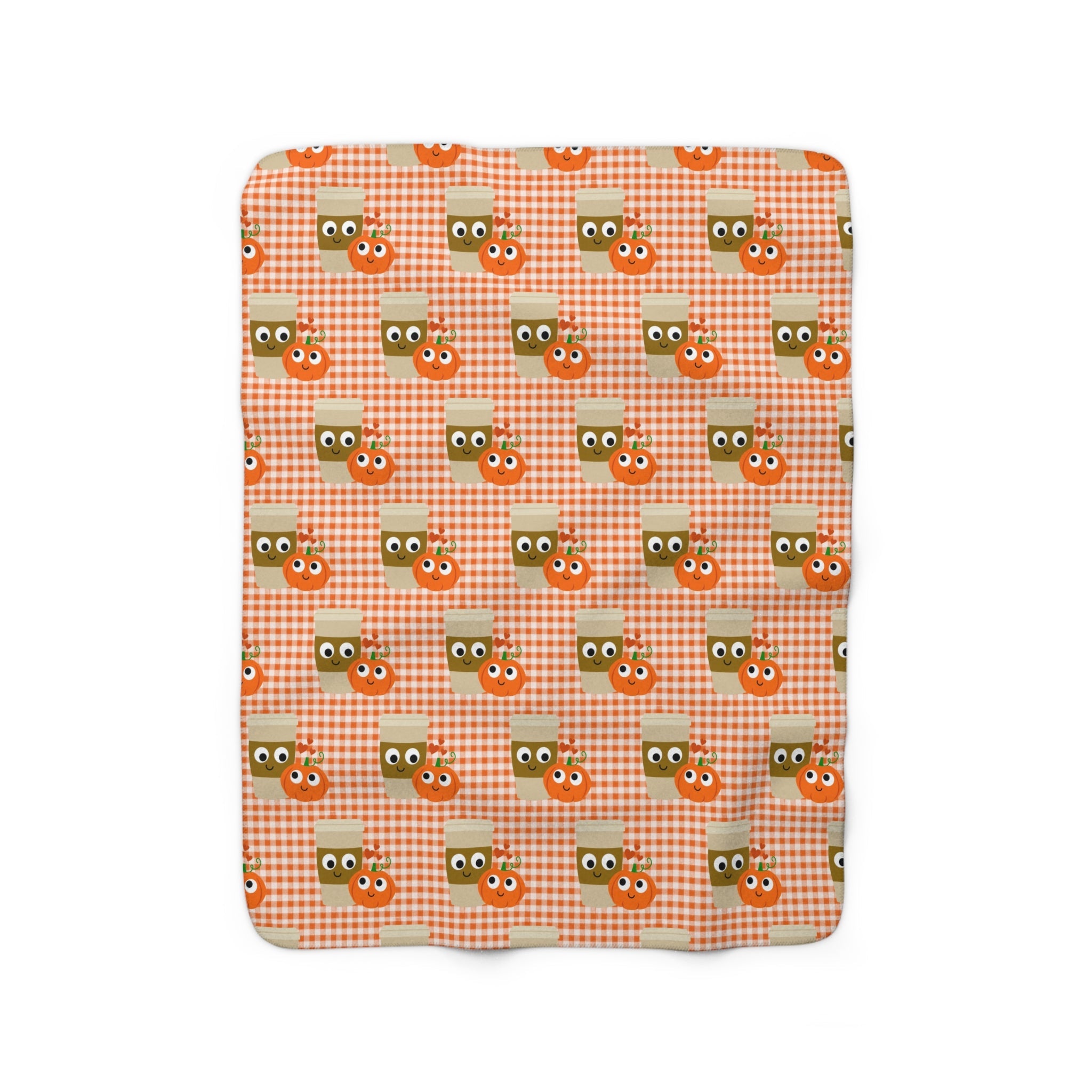 Pumpkin Spice Love Fall Autumn Sherpa Fleece Blanket