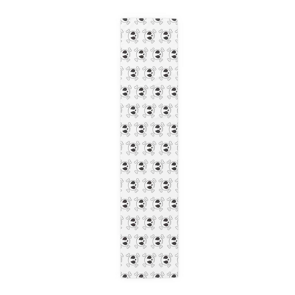 Cute Skulls Halloween Print Cotton Poly Table Runner