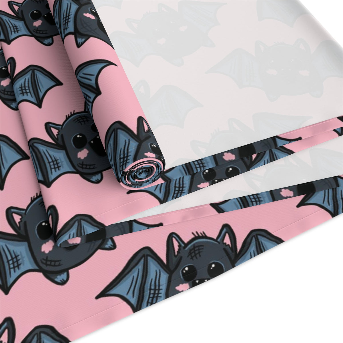 Halloween Bats Pink Fall Autumn Cotton Poly Table Runner