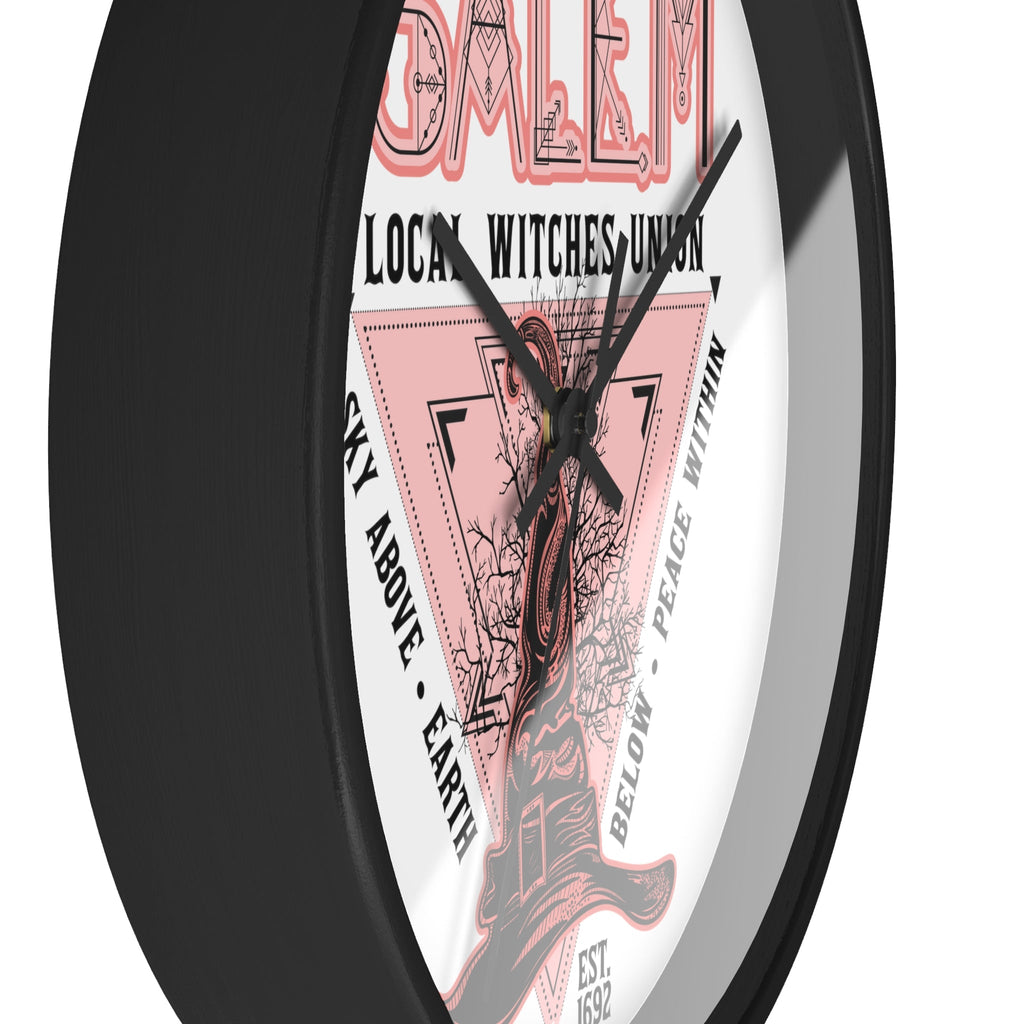 Salem Witches Union Halloween Fall Print Decor Wall Clock