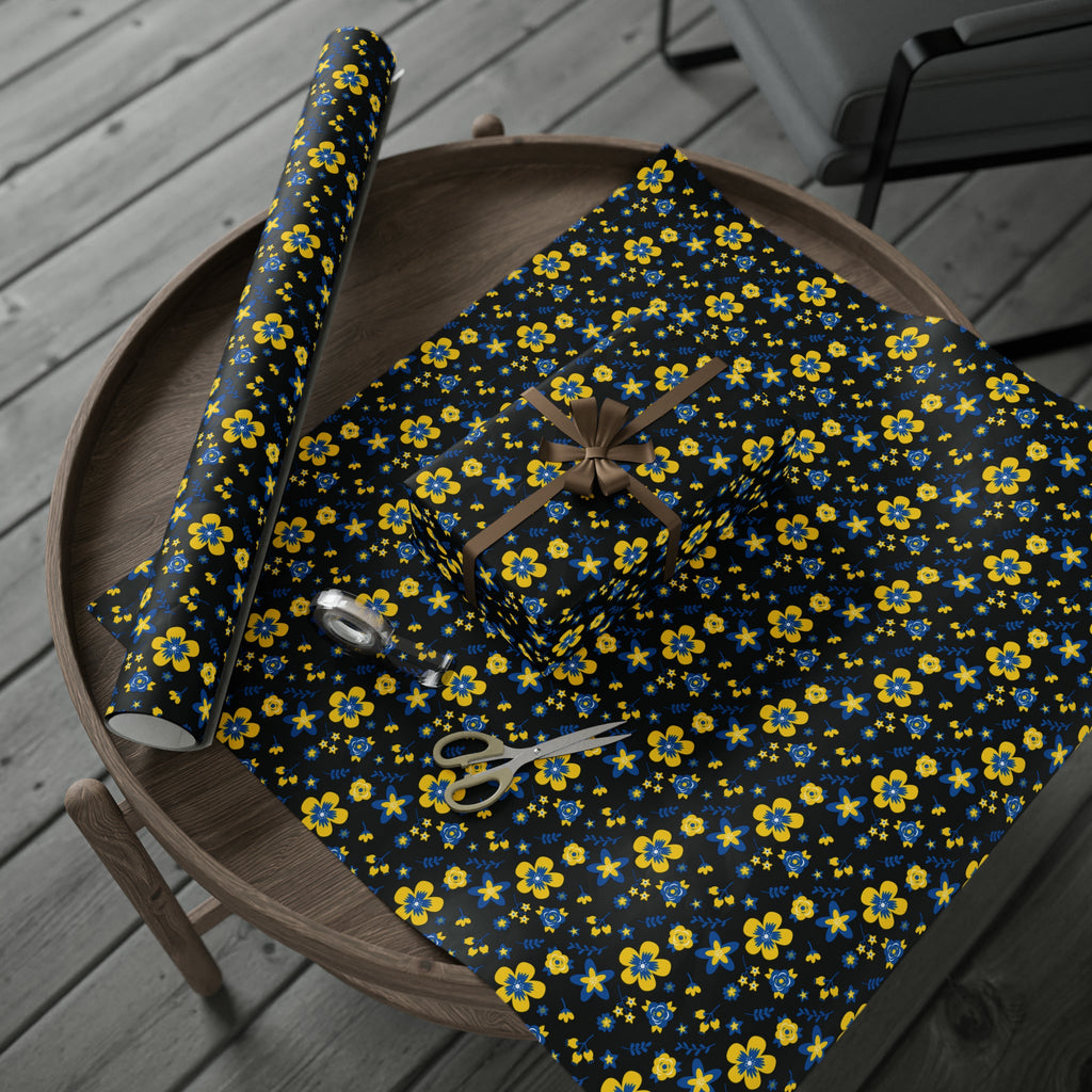 Ukranian Country Flowers Spring Holiday Gift Wrap Paper - Glossy Or Matte