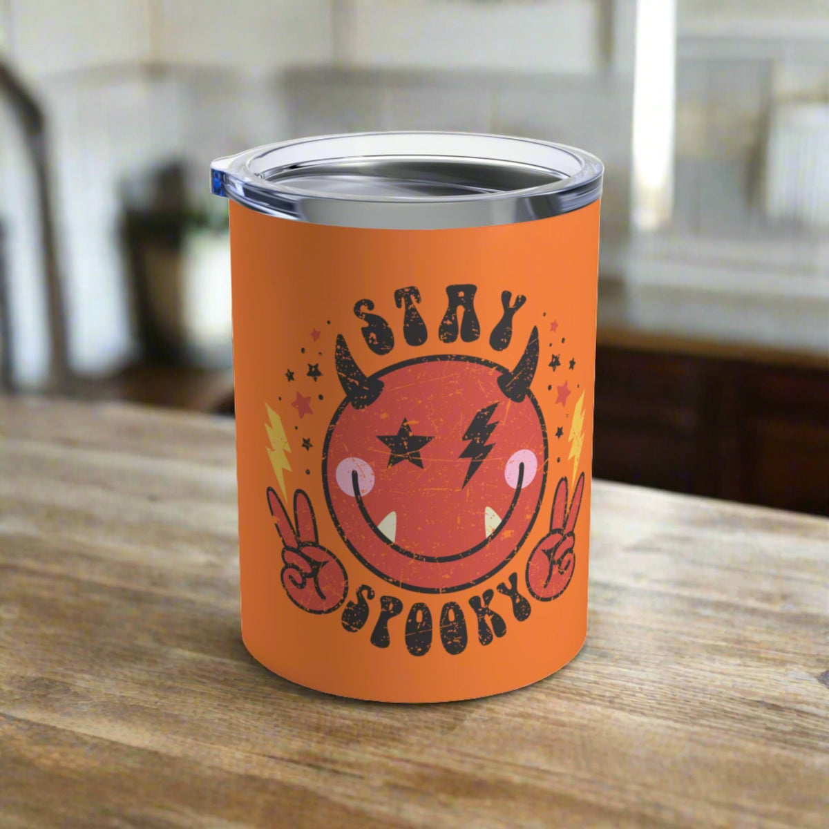 Stay Spooky Cute Devil Orange Stainless Steel Tumbler 10oz