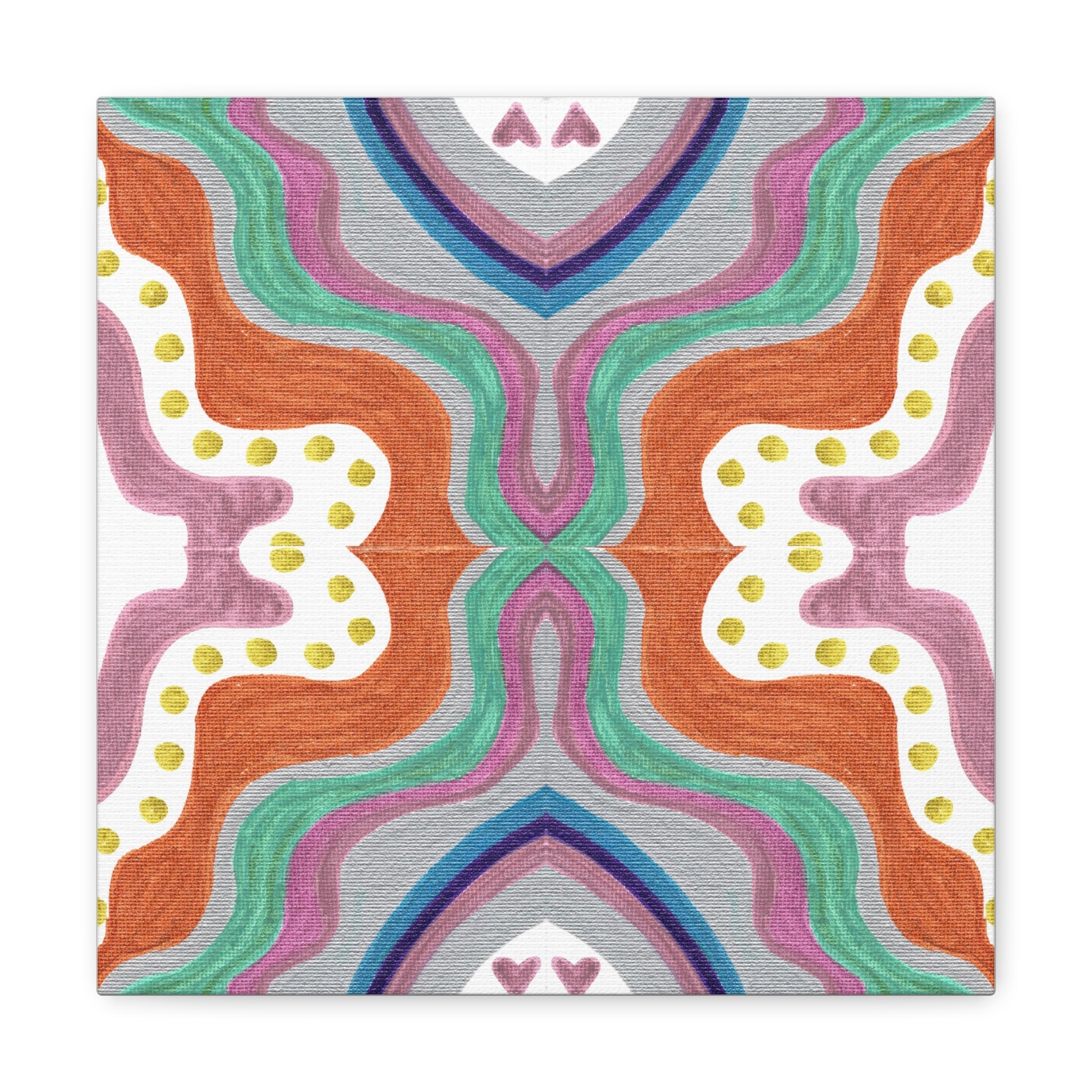 Love Frequency 2 Variation 2 Mosaic Caden Caraco Canvas Gallery Wrap