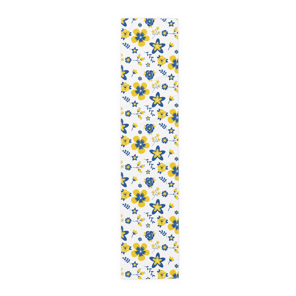 Ukrainian Country Flowers Spring Polyester Table Runner