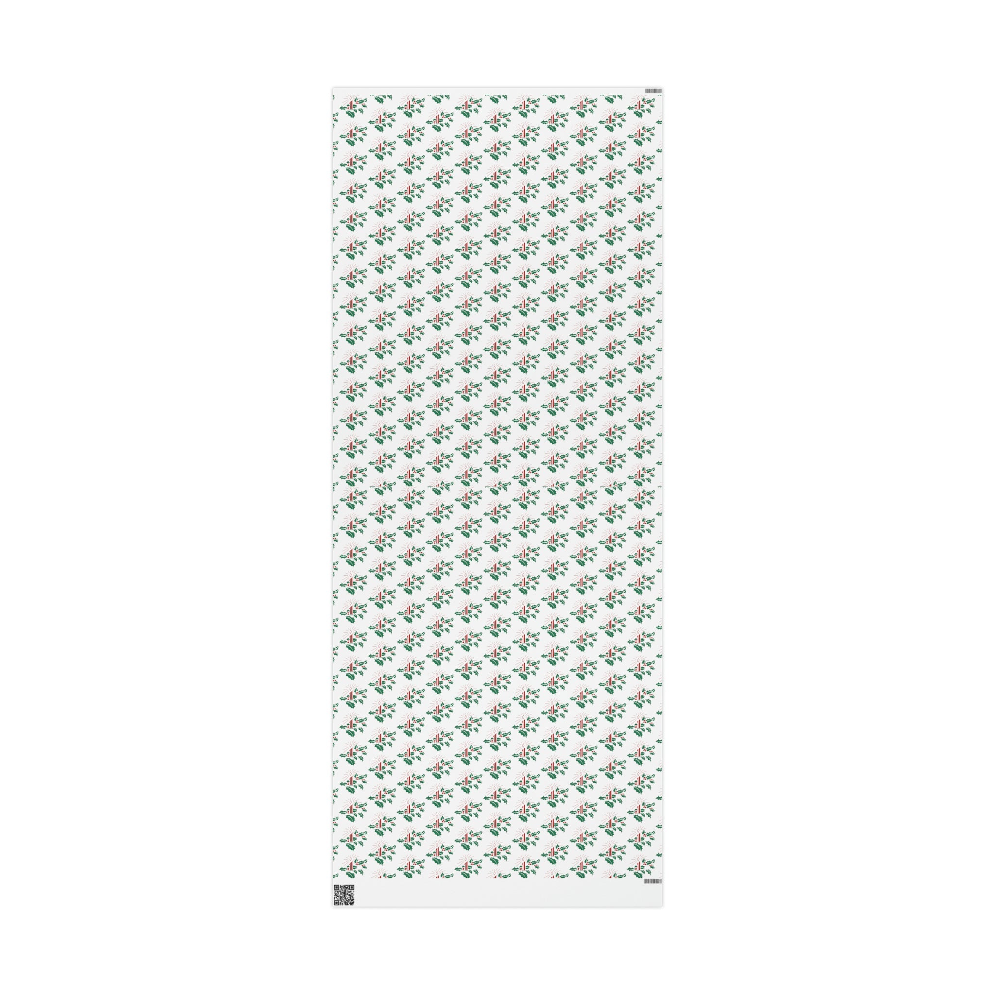 Christmas Candles With Holly Mid Century Retro Christmas Print Holiday Gift Wrap Paper - Glossy Or Matte