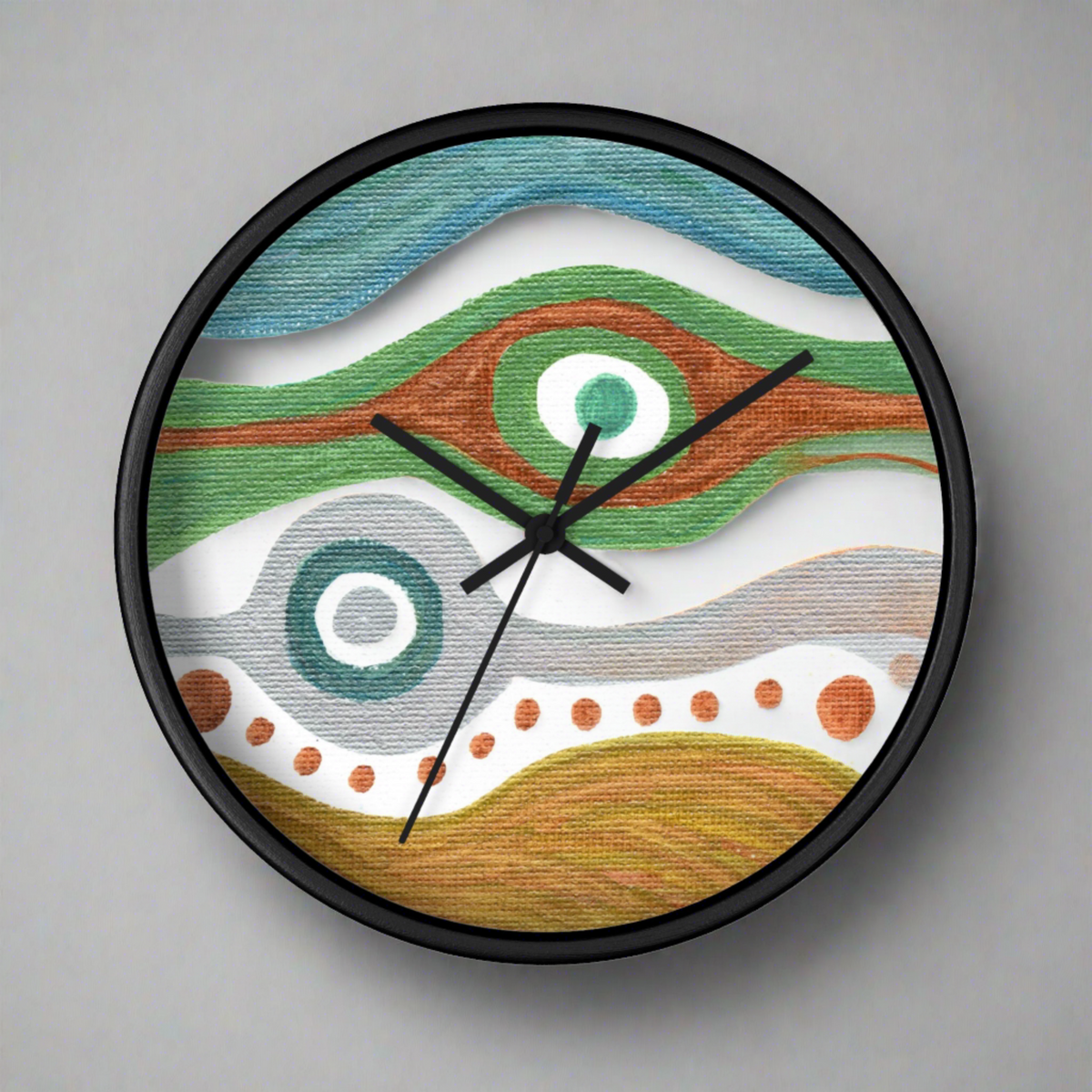 Mangro Protection Caden Caraco Black Silent Wooden Wall Clock