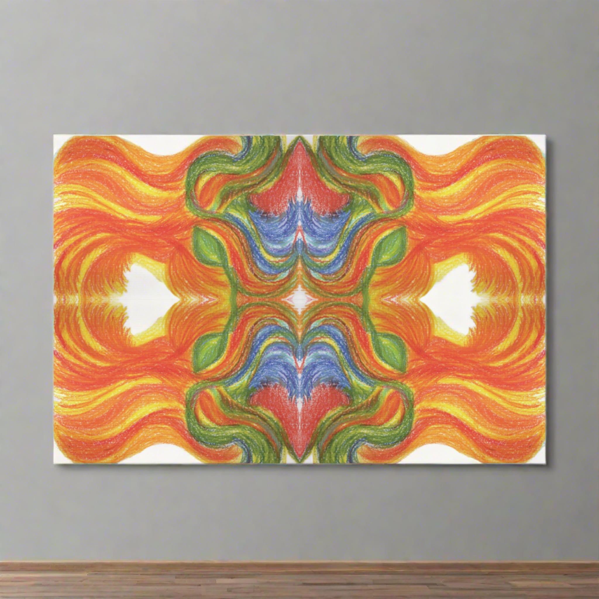 "Ventricular Flames" Caden Caraco Canvas Wrap