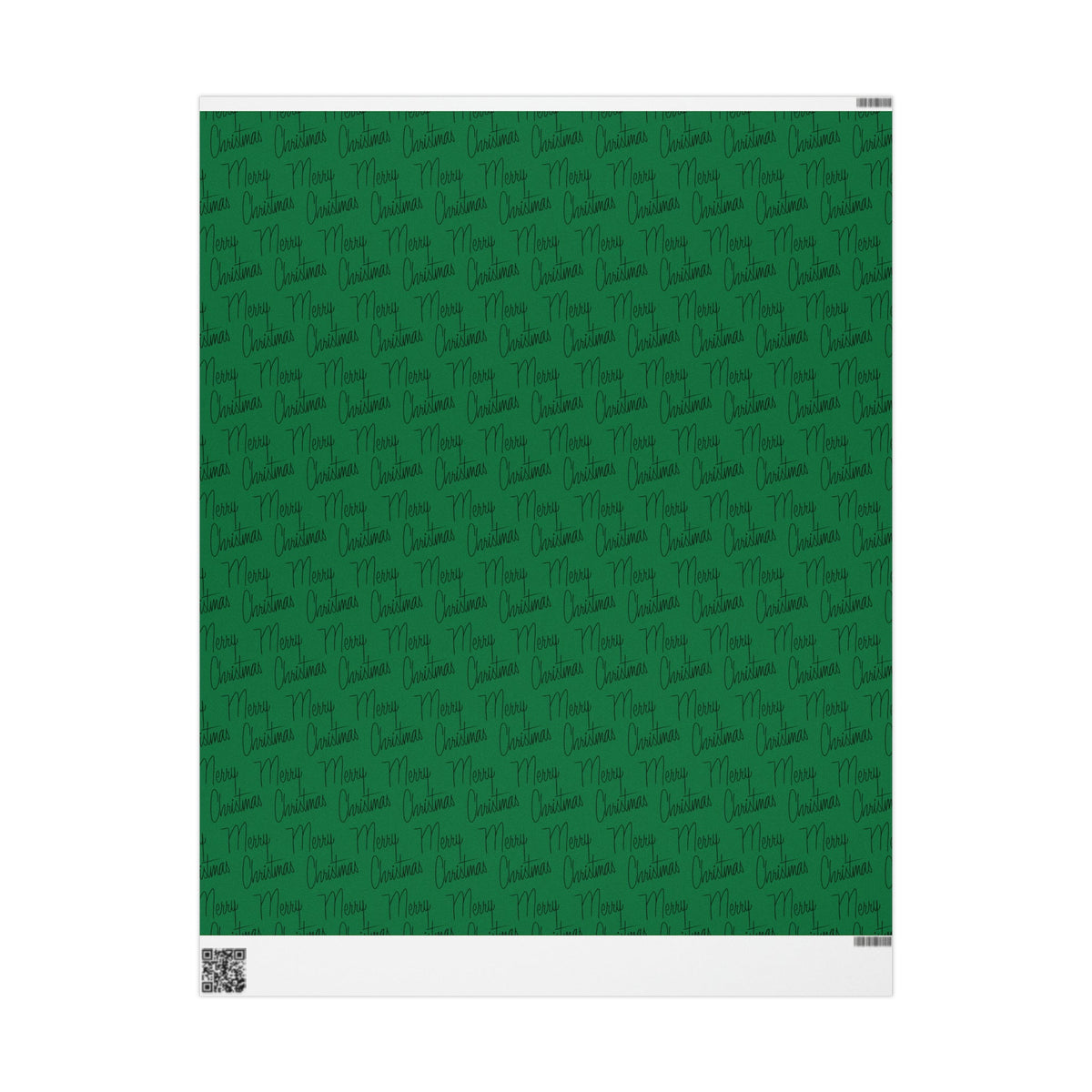 Merry Christmas Green Mid Century Retro Christmas Print Holiday Gift Wrap Paper - Glossy Or Matte