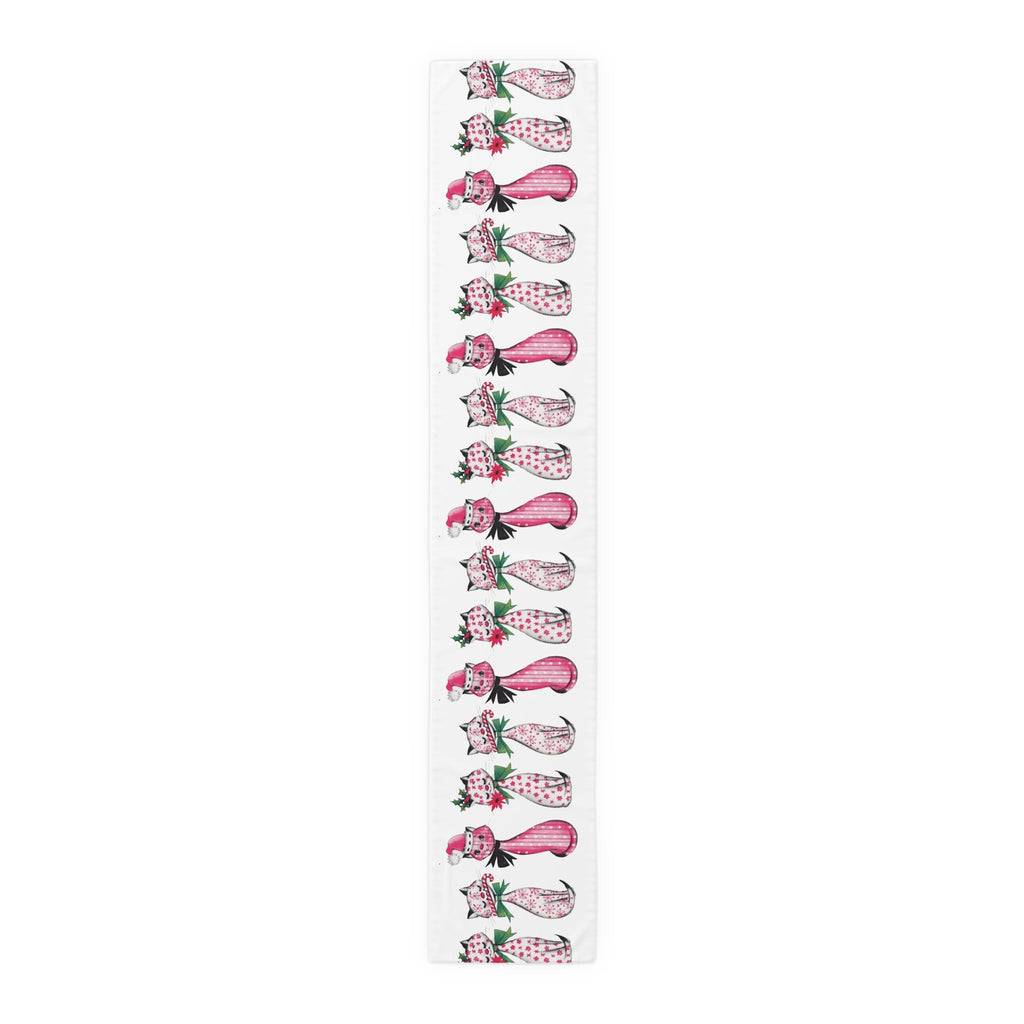 Christmas Cats Retro Style Table Runner