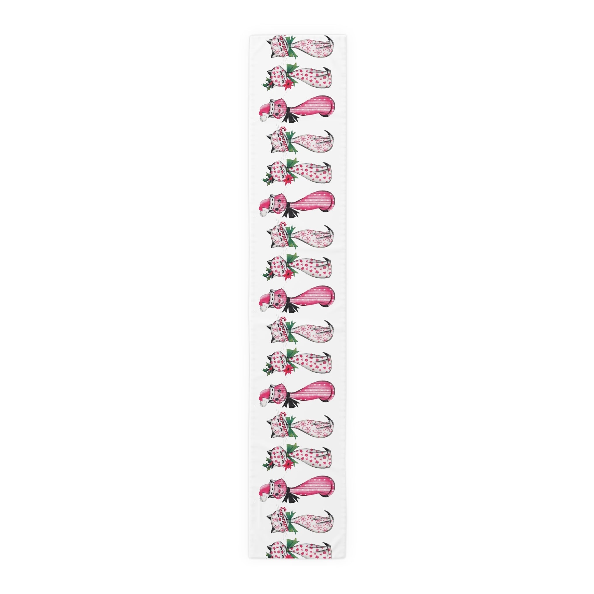Christmas Cats Retro Style Table Runner