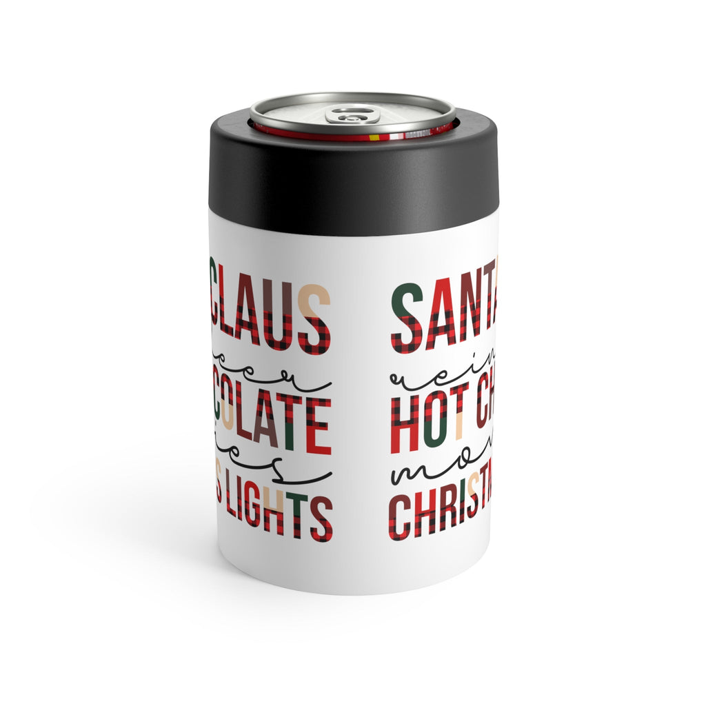 Santa Claus Reindeer Hot Chocolate Movies Christmas Lights Christmas Stainless Steel Can Holder