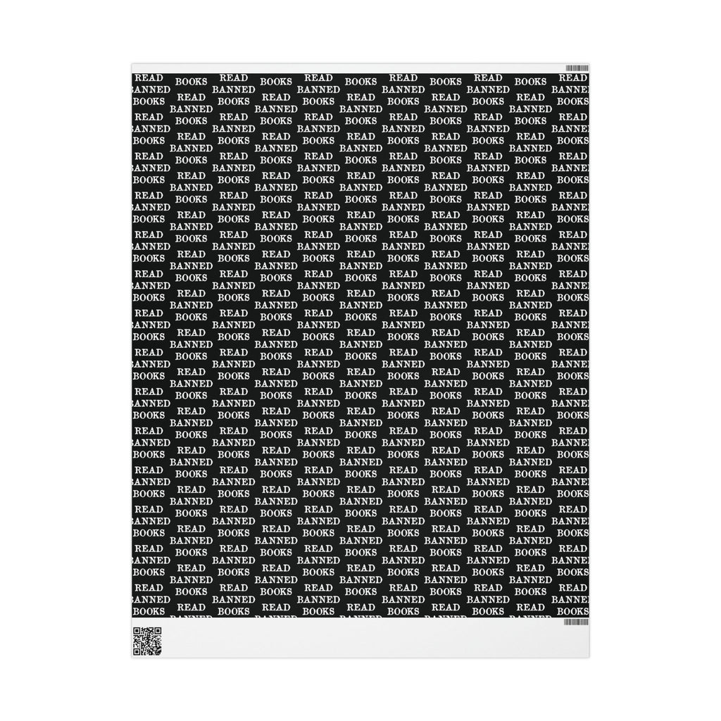 Read Banned Books Holiday Gift Wrap Paper - Glossy Or Matte