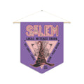 Salem Local Witches Union Halloween Decor Purple Print Wall Hanging Banner Flag