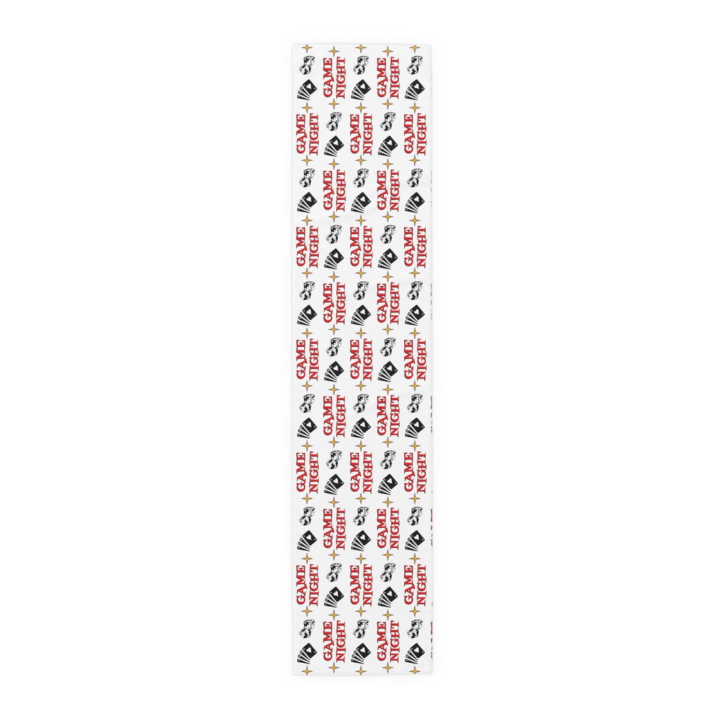 Game Night Atomic Mid Century Retro Style Party Decor Cotton Poly Table Runner