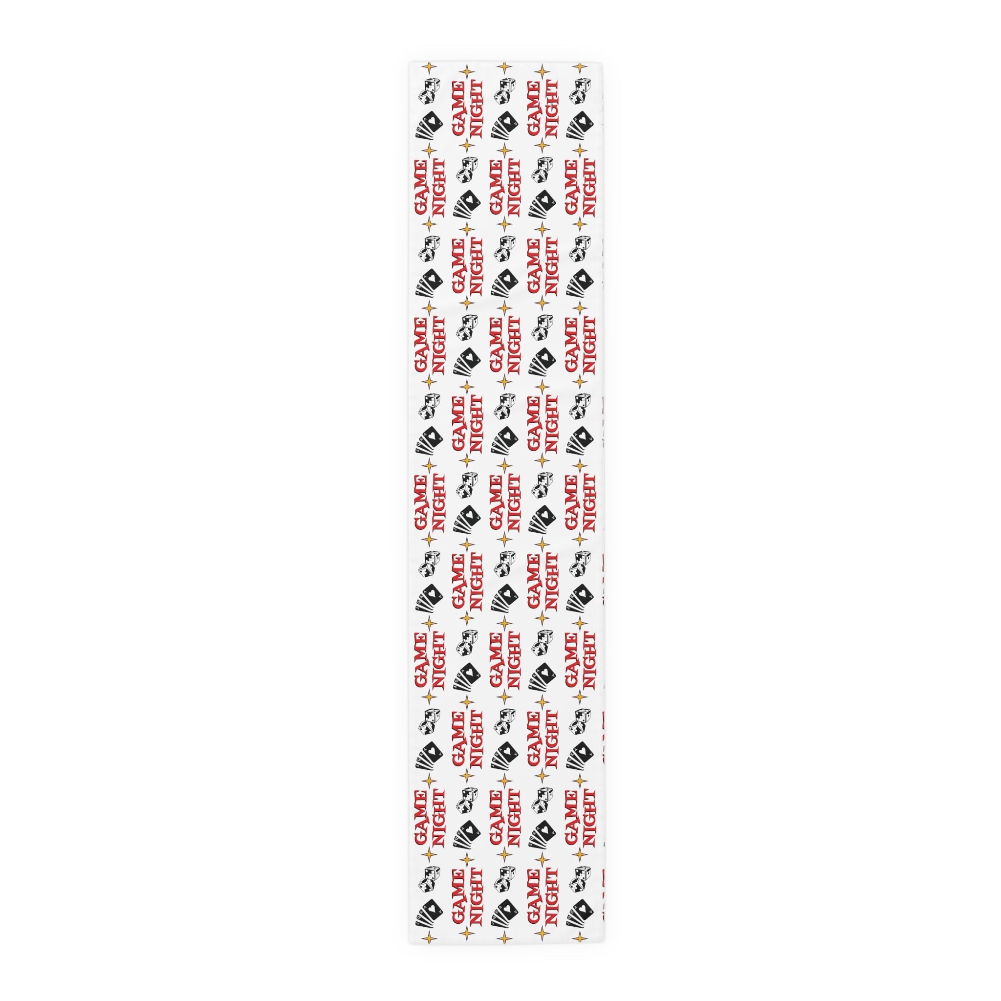 Game Night Atomic Mid Century Retro Style Party Decor Cotton Poly Table Runner