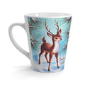 Christmas Wishes Reindeer Mid Century Retro Christmas Print Latte Coffee Mug