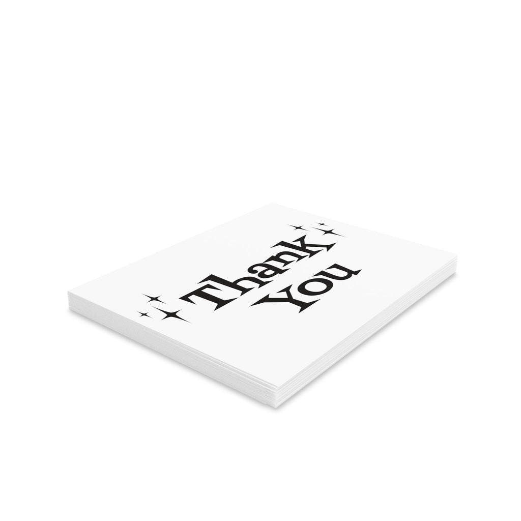 Thank You Starburst Atomic Mid Century Retro Style Thank You Matte Greeting Cards (8, 16, and 24 pcs)
