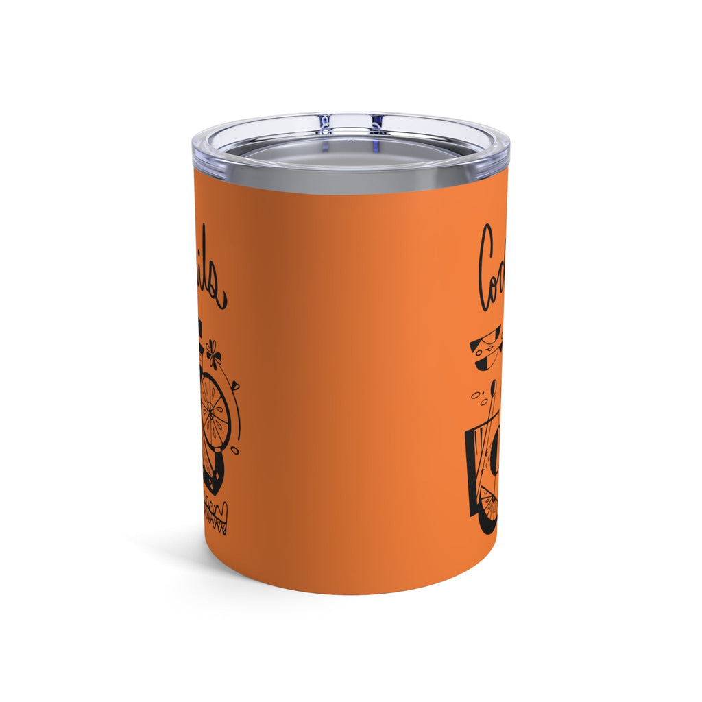 Cocktails Mid Century Atomic Era Style Stainless Steel Tumbler 10oz