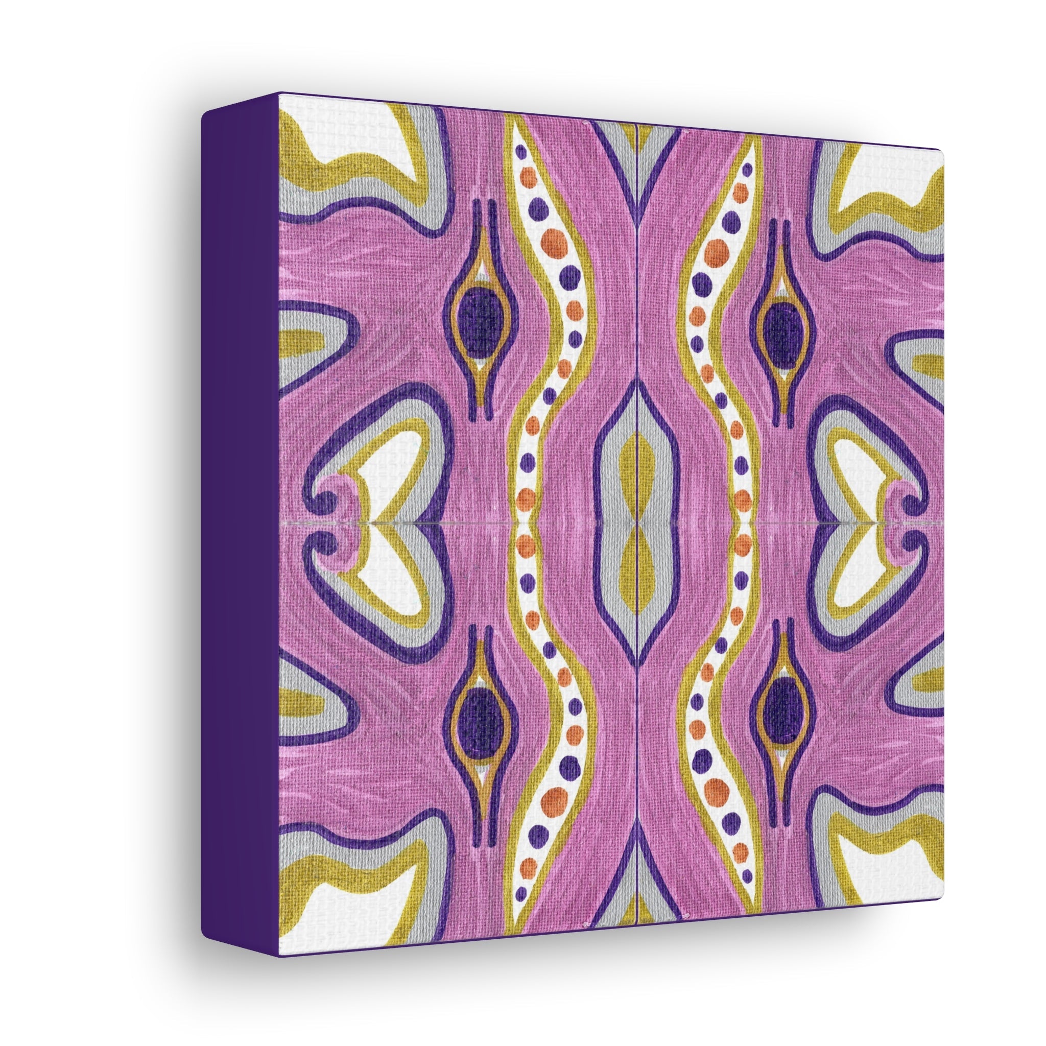 Purple E Mosiac Caden Caraco Canvas Gallery Wrap