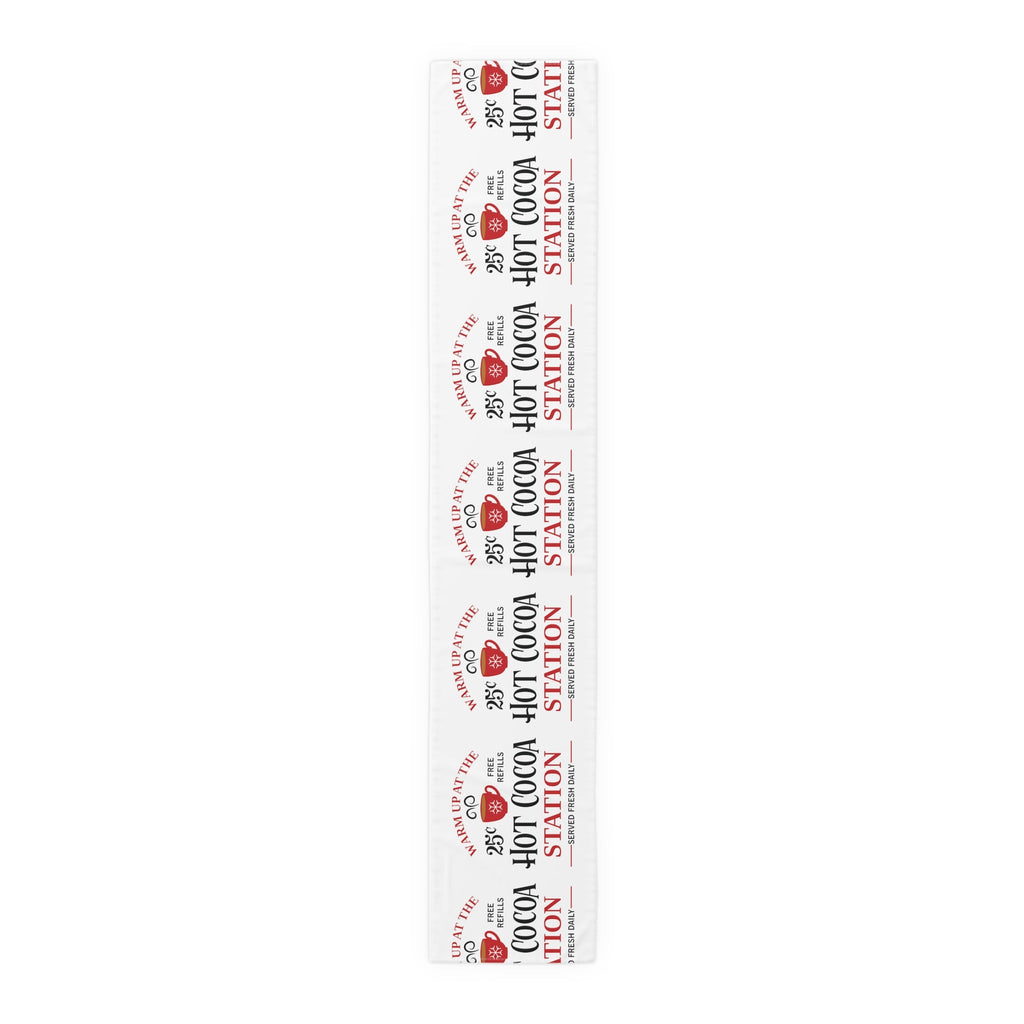 Warm Up At The Hot Cocoa Station Christmas Table Runner