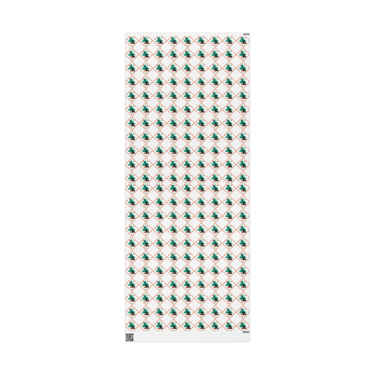 Christmas Scottie Blackbird Tree Mid Century Retro Christmas Print Holiday Gift Wrap Paper - Glossy Or Matte