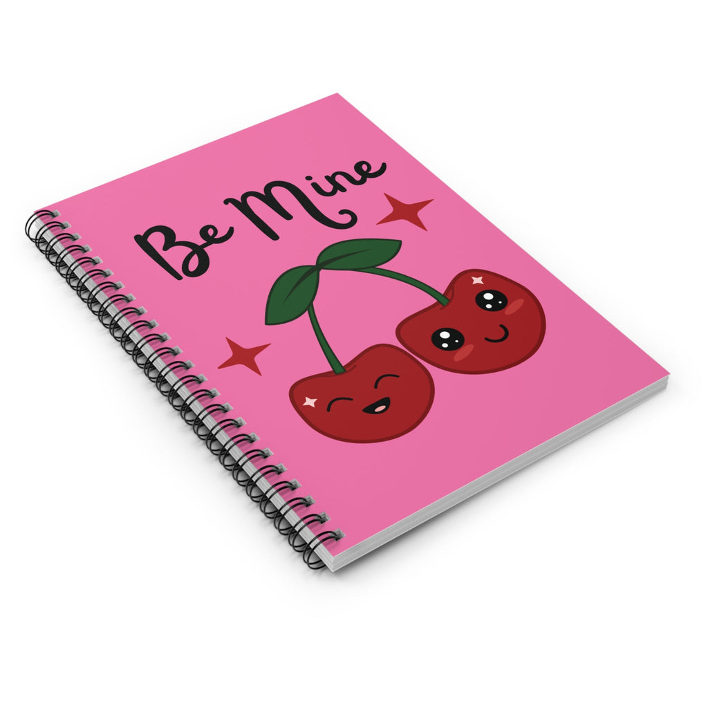 Retro Cherries Be Mine Spiral Journal - Stylish and Portable Notebook
