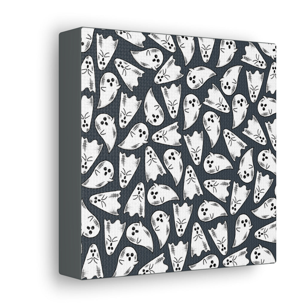 Cute Halloween Ghosts Print Canvas Gallery Wrap