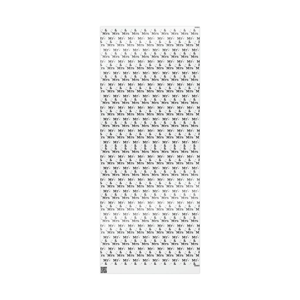 Mr. And Mrs. Atomic Mid Century Retro Style Wedding Holiday Gift Wrap Paper - Glossy Or Matte