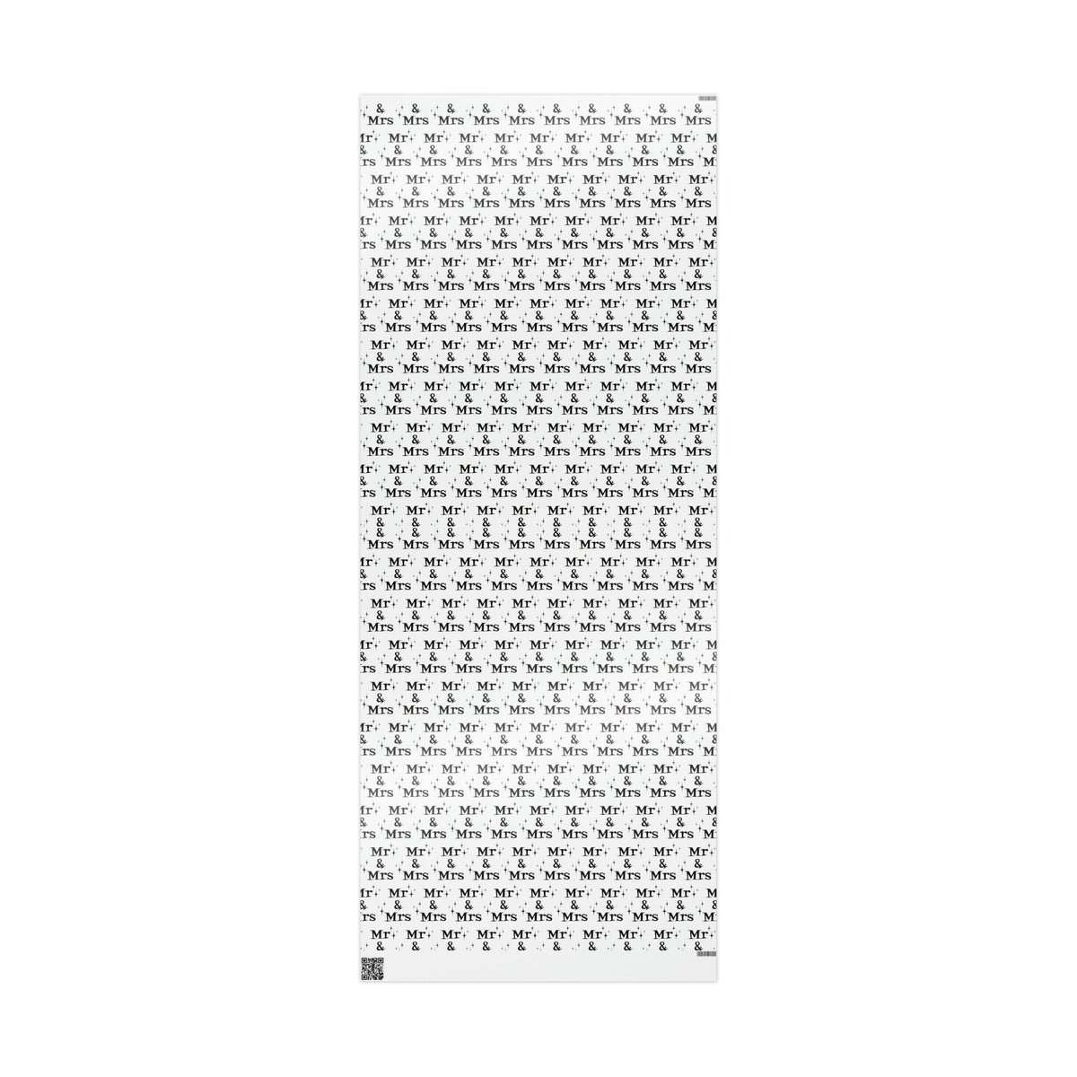 Mr. And Mrs. Atomic Mid Century Retro Style Wedding Holiday Gift Wrap Paper - Glossy Or Matte