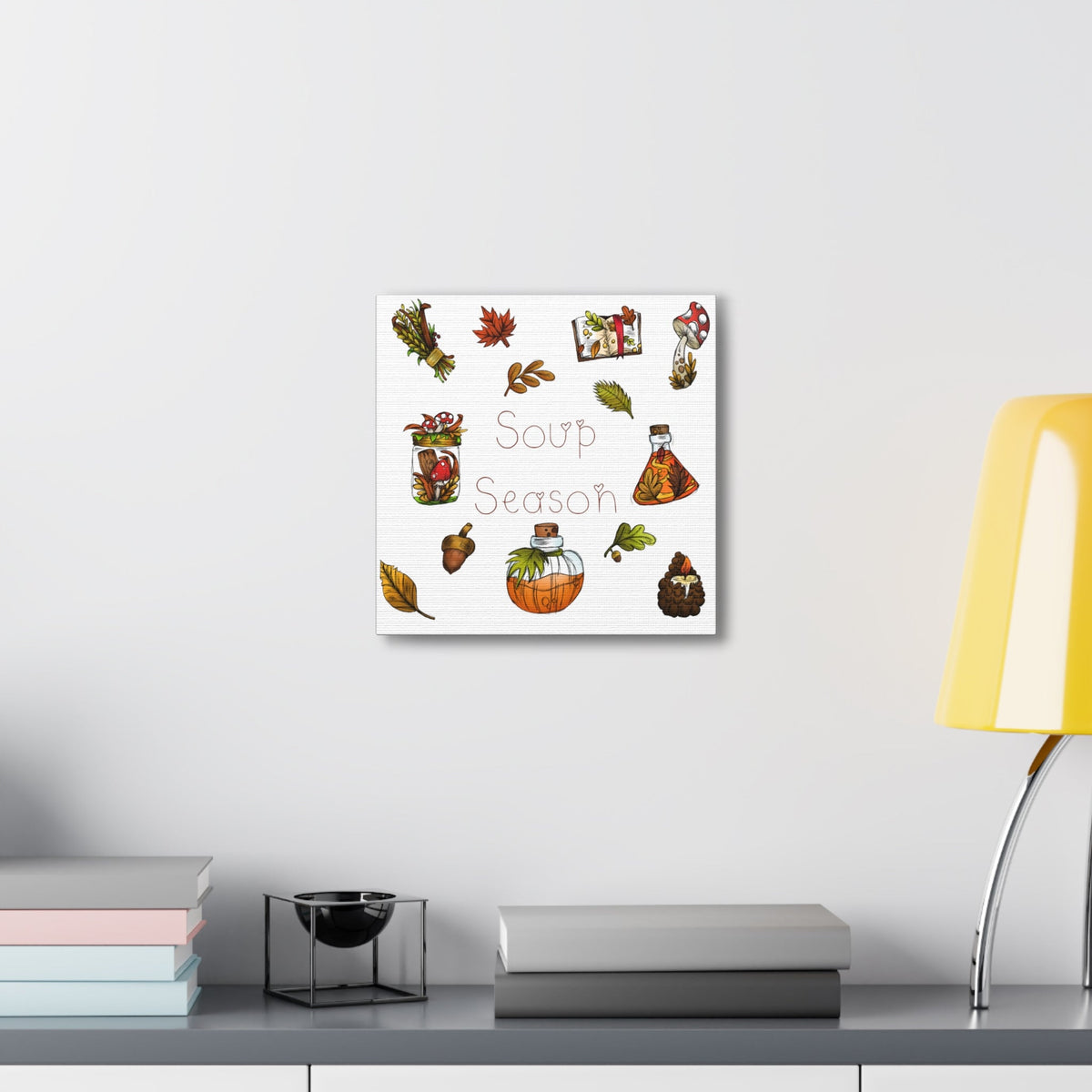 Soup Season Fall Autumn Decor Print Canvas Gallery Wrap