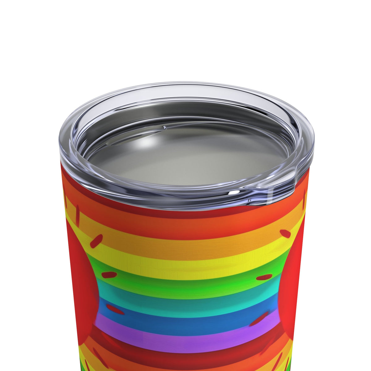 Rainbow Heart Love Pride Stainless Steel Tumbler 10oz