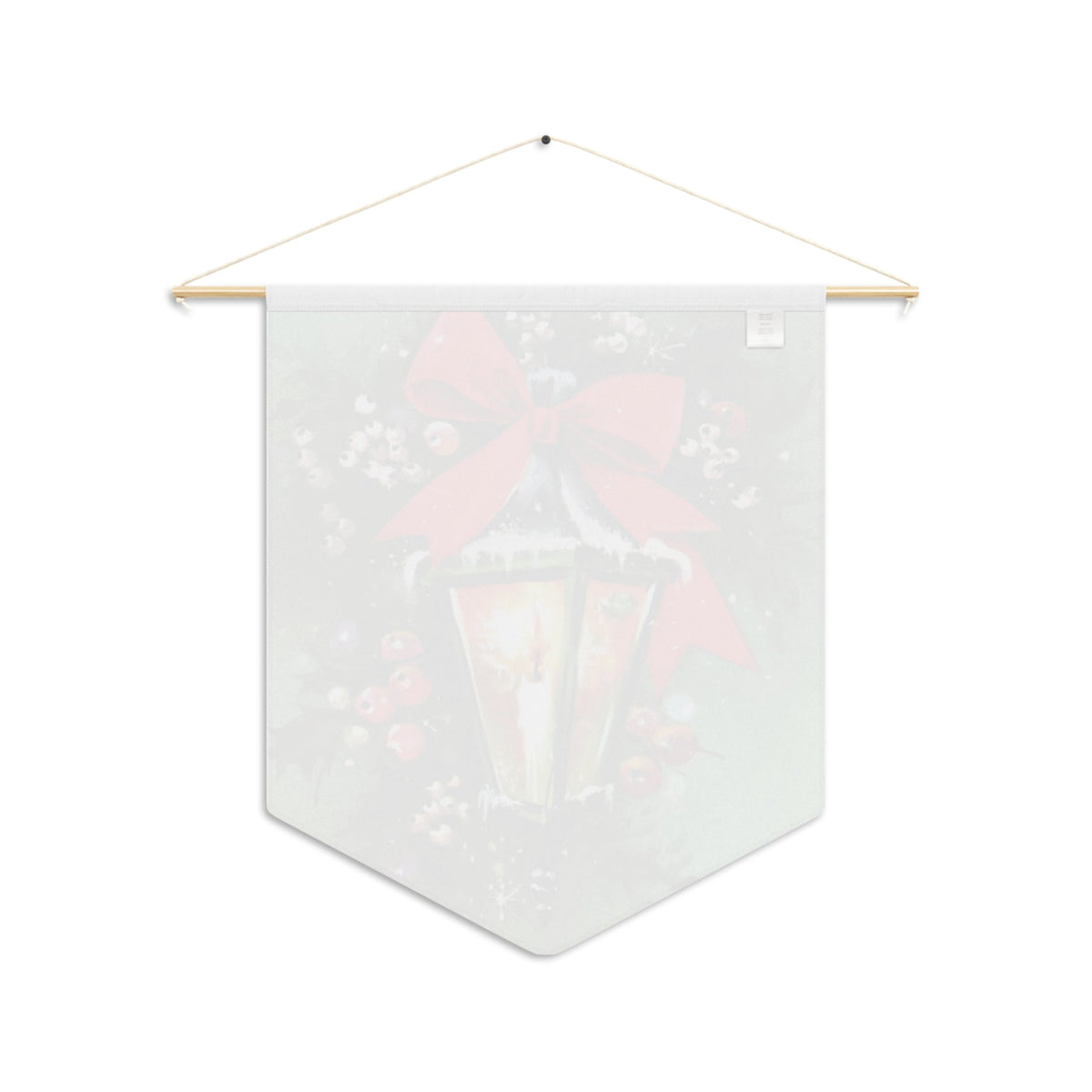 Christmas Winter Lampost With Bow Retro Christmas Print Wall Hanging Banner Flag