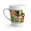 Santa And Rudolph Mid Century Retro Christmas Print Latte Mug